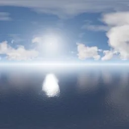 Bright Midday Ocean Clouds