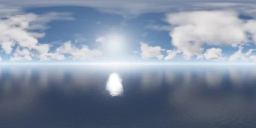 Bright Midday Ocean Clouds