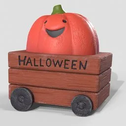 Halloween Pumpkin Cart