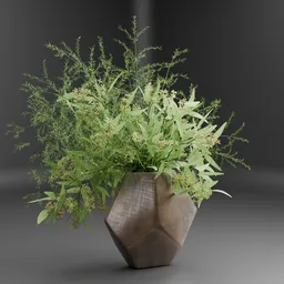 Indoor Green Plant Arrangement Vase