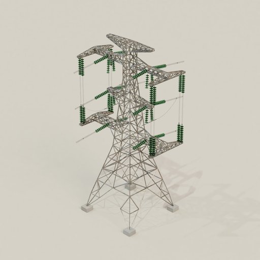 BlenderKit | Download the Electrical Transmission Tower model