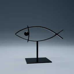 Simple Fish Shape DecorationSculpture