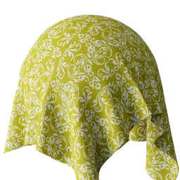 Yellow patterned fabric