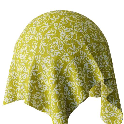 Yellow patterned fabric
