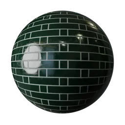 Japanese Oribe Green Mixed Tile 200x50mm