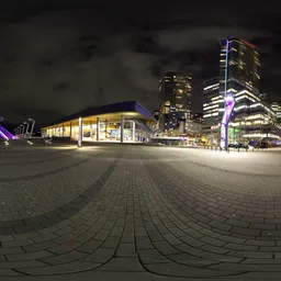 Urban Downtown City at Night