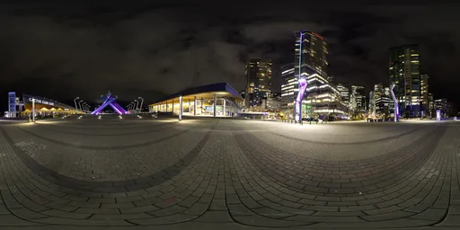 Urban Downtown City at Night