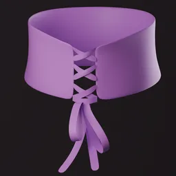 Stylized Fabric Lace-Up Neck Belt