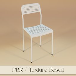 Simple white plastic chair