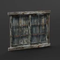 Vintage rustic wooden window