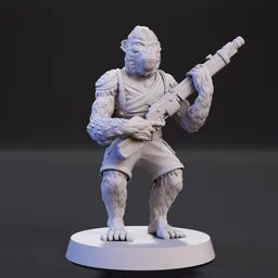 Gorilla with a rifle