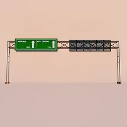 Gantry Road Sign Board Overhead