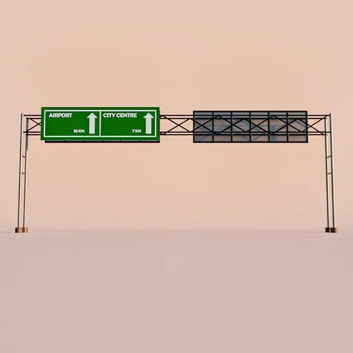 Gantry Road Sign Board Overhead
