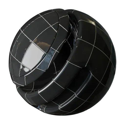 Polished Black Ceramic Tiles