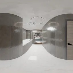 Modern Grey Marble Bathroom