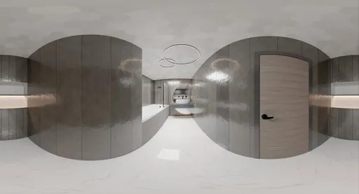 Modern Grey Marble Bathroom