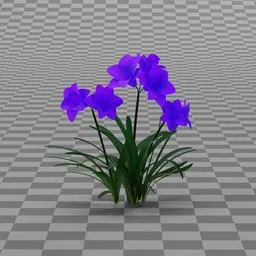 Stylized Grass - Flowers Clump