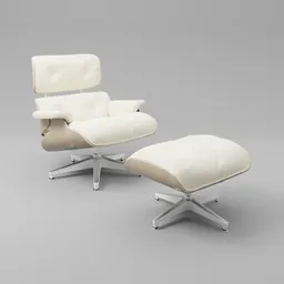 Eames lounge chair white