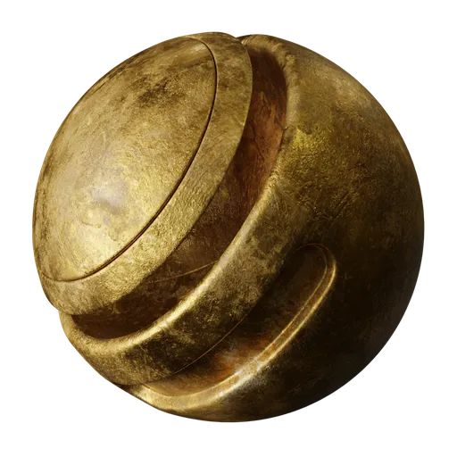 Gold Tarnished Metal