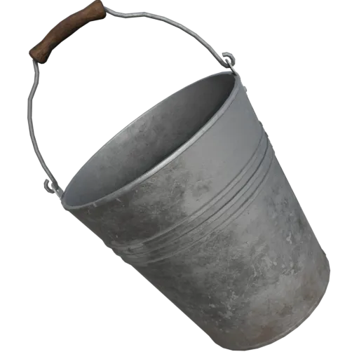 Old iron bucket