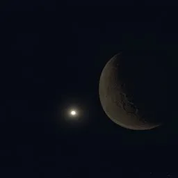The night sky of the moon