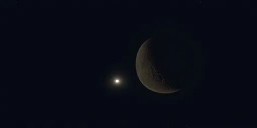 The night sky of the moon