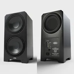 Hi-End Subwoofer Black Wood