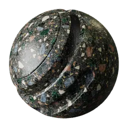 Emerald Graphite Gold Terrazzo