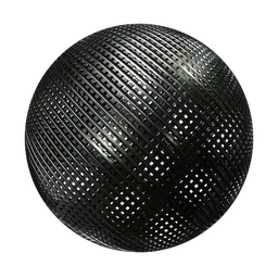 Procedural steel lattice PBR material for Blender 3D with intricate bump and alpha mapping textures.