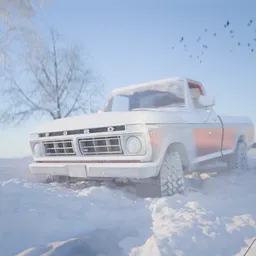 Ford Bronco Stucked In Snow