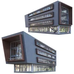 House modern villa home building