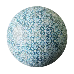 Blue old decorative tiles