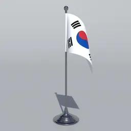 South Korea Table Flag