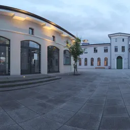 Evening Museum Courtyard