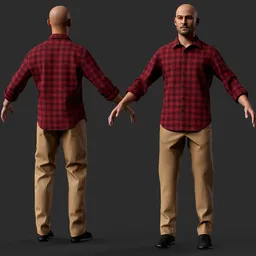 Male Casual Outfit  – Flannel Shirt