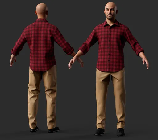 Male Casual Outfit  – Flannel Shirt