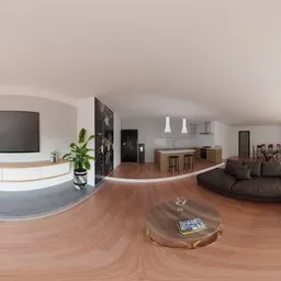 Modern Open-Plan Living Room & Kitchen