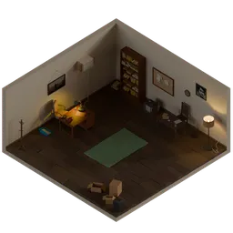 Low Poly Detective Office