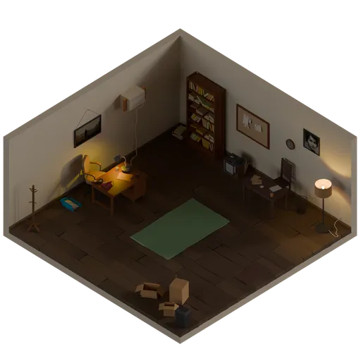 Low Poly Detective Office