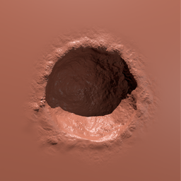 Huge metal dent or crater