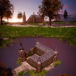 Fantasy Castle with nature