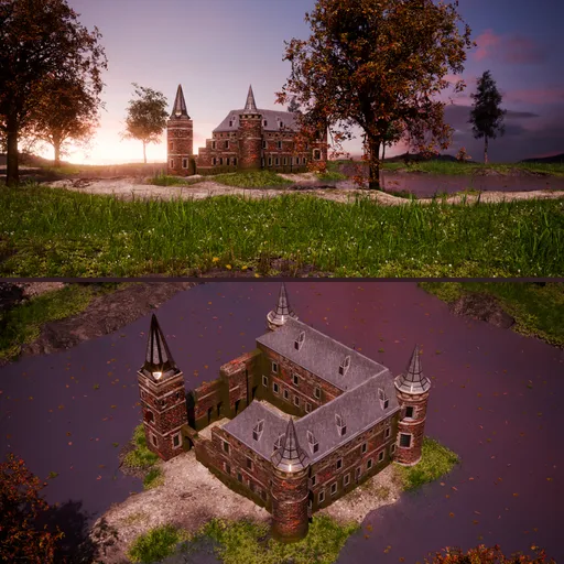 Fantasy Castle with nature