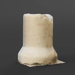 "Quad topology Broken Sewerage pillar 3D model for Blender 3D. Created with scan data, this ruined medieval architecture piece features a biomaterial texture and fracture, inspired by Thomas de Keyser. Perfect for adding realism to exterior environments."