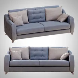 "Classic Sofa Photoscan for Blender 3D - 16k resolution, European design from EuroMebel Bishkek. Over 350 photos used for meticulous detail. Ideal for interior design visualization."
