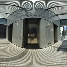 Elevator lobby during the day