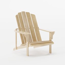 "Wooden garden chair in outdoor-furniture category for Blender 3D. Inspired by Richard Rockwell and Charlie Immer, this articulated joint chair by Jason Teraoka is perfect for your outdoor design projects. Enjoy a chill summer with this maple syrup-themed, cal-arts influenced creation."