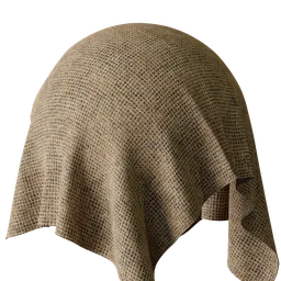 High-resolution hemp fabric texture for PBR 3D rendering in Blender and other 3D applications.