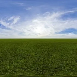 Green grass cloudy blue sky pure sky