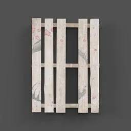 "Wooden pallet 3D model for Blender 3D - ideal for industrial scenes and agriculture category. Add cargo for realistic decoration. High-quality textured with Quixel Megascans."