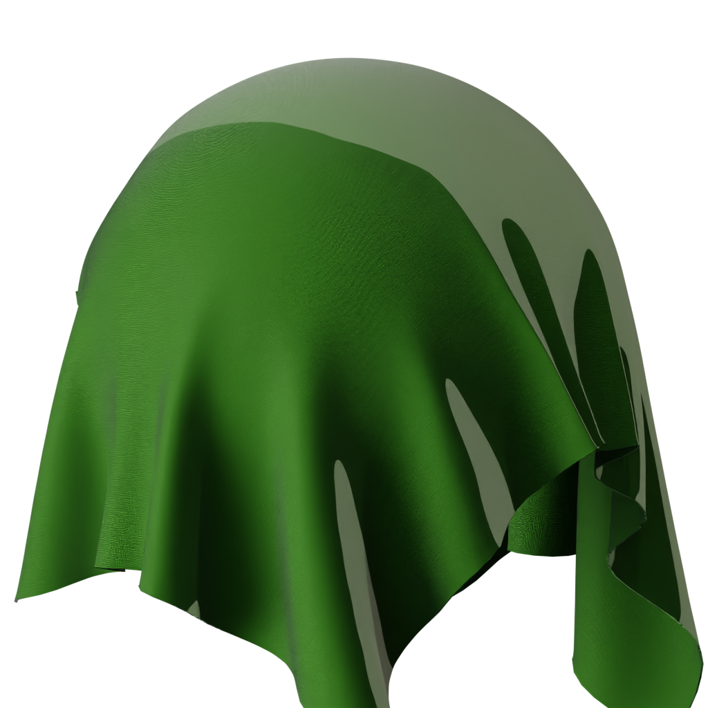 Glossy Green Fabric | FREE fabric materials | BlenderKit